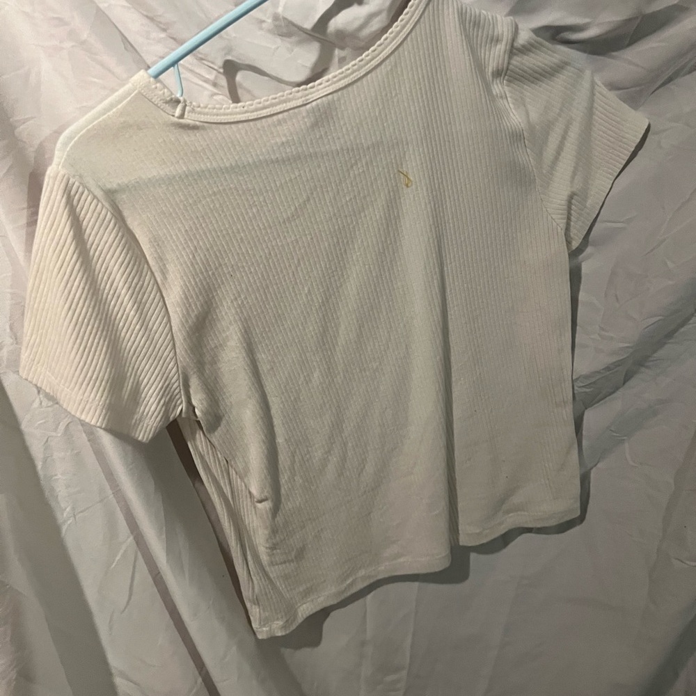 Old Navy Off-White Ribbed Top - Picture 3 of 3